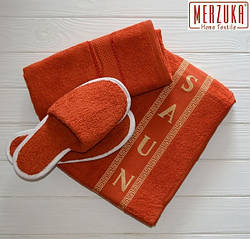 Набор (комплект) для сауны и бани мужской «ТМ Merzuka» (Турция) 3 предмета.