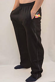 Штани чоловічі зимові спортивні у великих розмірах Штани батал — зима 70 Чорний