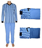 NEW! Теплі трикотажні чоловічі піжами серії Pocket Soft Blue ТМ УКРТРИКОТАЖ!