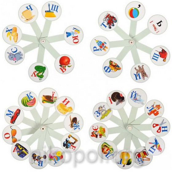 Віяло букв - українська мова з картинками