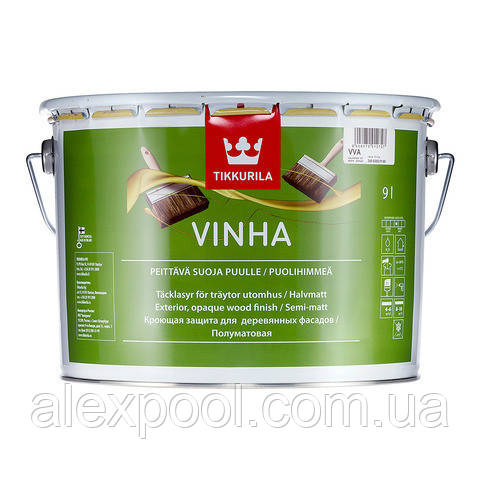 VINHA напівматовий антисептик для зовнішніх дерев'яних поверхонь VC 9 л