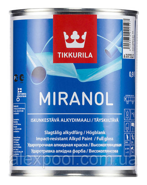 Класична емаль TIKKURILA Miranol A 0,9 л