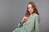 Піжама жіноча, м'ятна в білі зірочки. Домашній одяг. Women's Pajamas. Піжама жіноча. Домашній одяг, фото 4