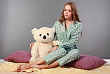 Піжама жіноча, м'ятна в білі зірочки. Домашній одяг. Women's Pajamas. Піжама жіноча. Домашній одяг, фото 8