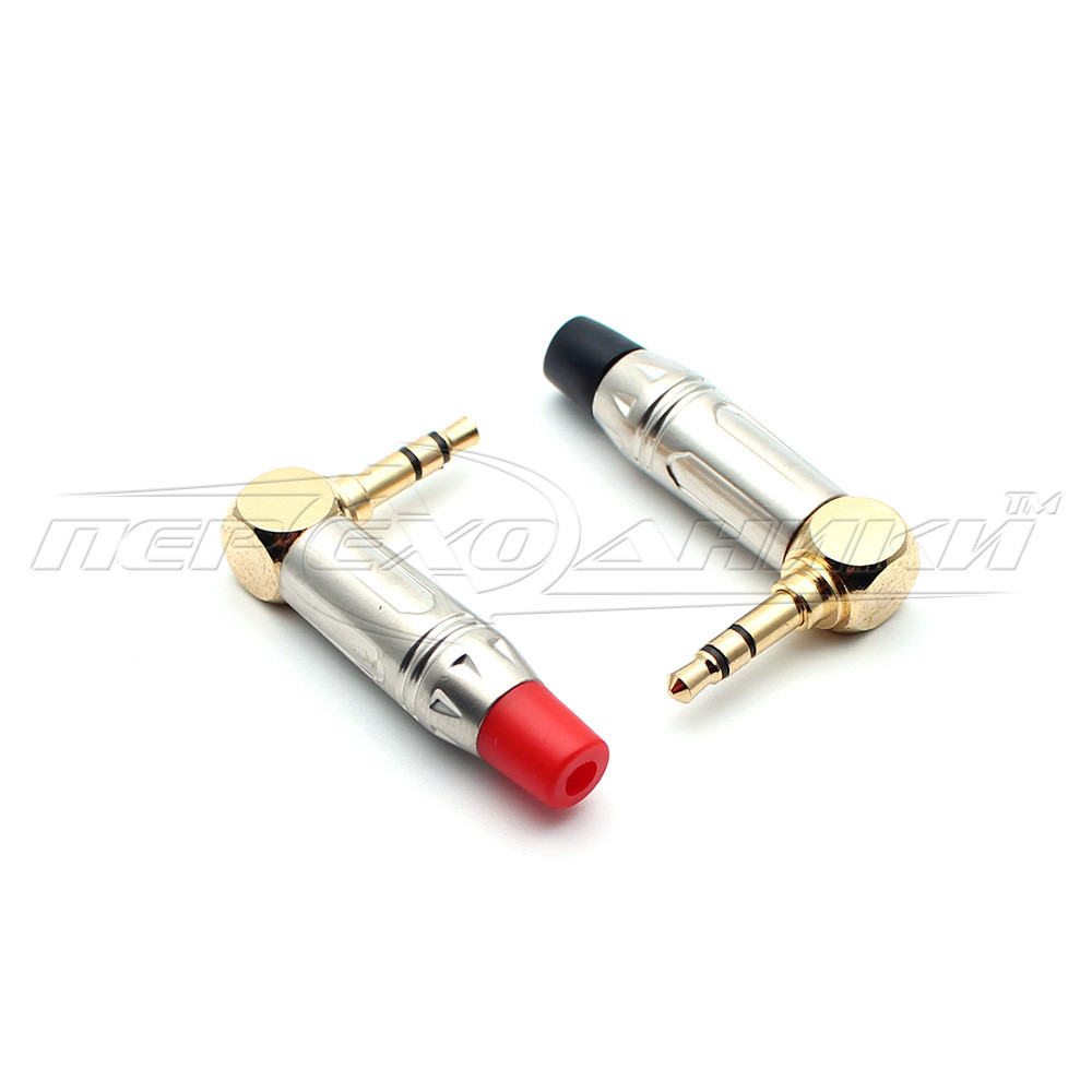 Роз'єм штекер 3.5 мм стерео кутовий "SoundProf Line" (метал)