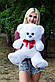 Ведмедик Томмі 75 см Білий, фото 2
