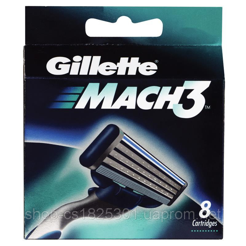 Сменные кассеты для бритья Gillette Mach 3 (8шт./уп.) - фото 2 - id-p66738839