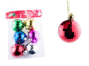 Шарік (3,5см) №6003-4 Іграшка новорічна (6шт. ) поліет./уп (арт.7887) ш.к. 2000044449020
