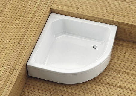 Напівкруглий душовий піддон Aquatorm Plus 550 глибокий 80х80, фото 1