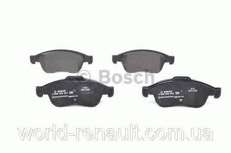 Комплект передніх гальмівних колодок Рено Меган 3, Рено Флюенс/ BOSCH 0986494441, фото 1