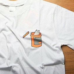 RipNDip топова футболка. Біла чоловіча футба. Будь-який розмір XS