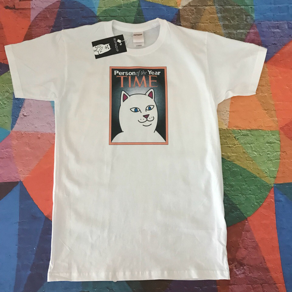 Футболка RipNDip кіт на обкладинці. бірка XS, фото 1