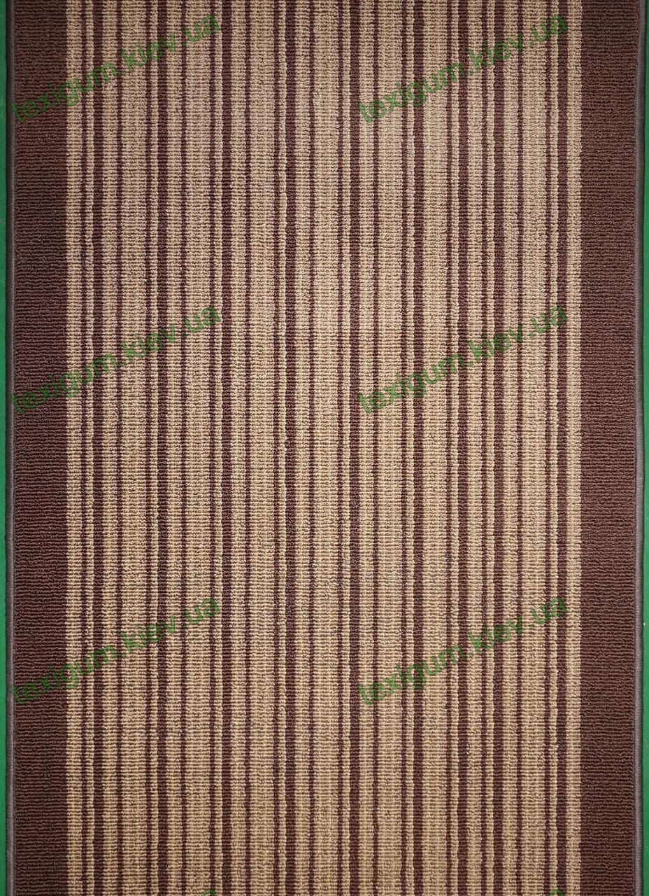 Брудозахисна килимова доріжка на гумовій основі Зебра коричнева