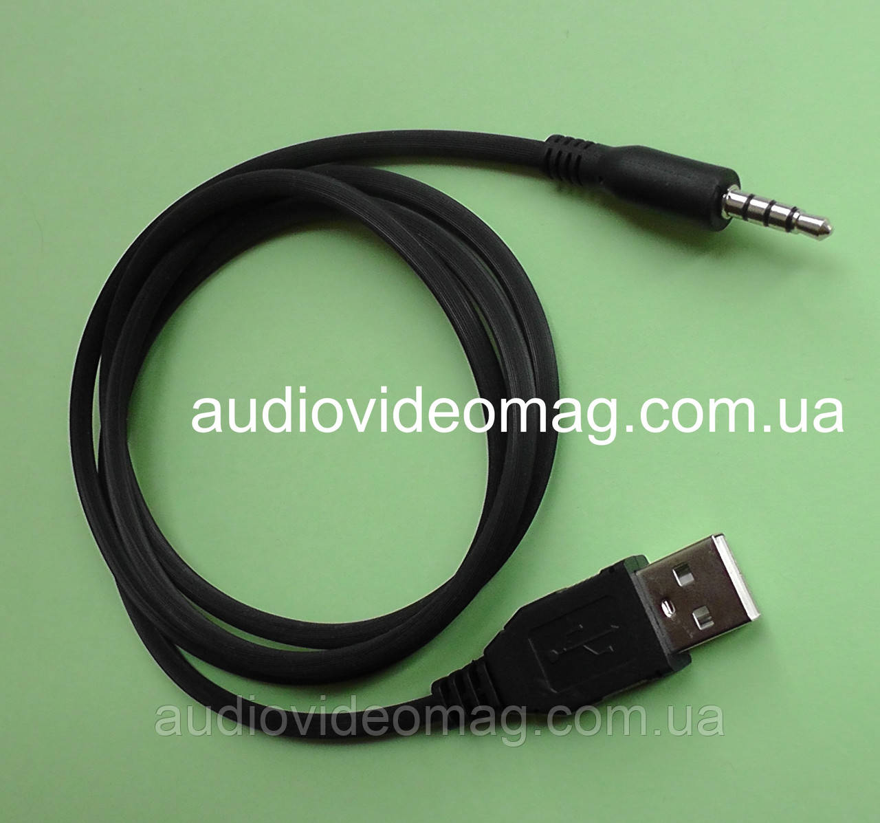 Кабель штекер USB - штекер 3.5 (4 pin), довжина 1 метр, фото 1