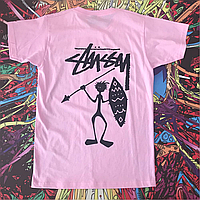 Розовая футболка Stussy . Ориг бирка