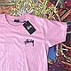 Рожева футболка Stussy . Ориг бірка XS, фото 3