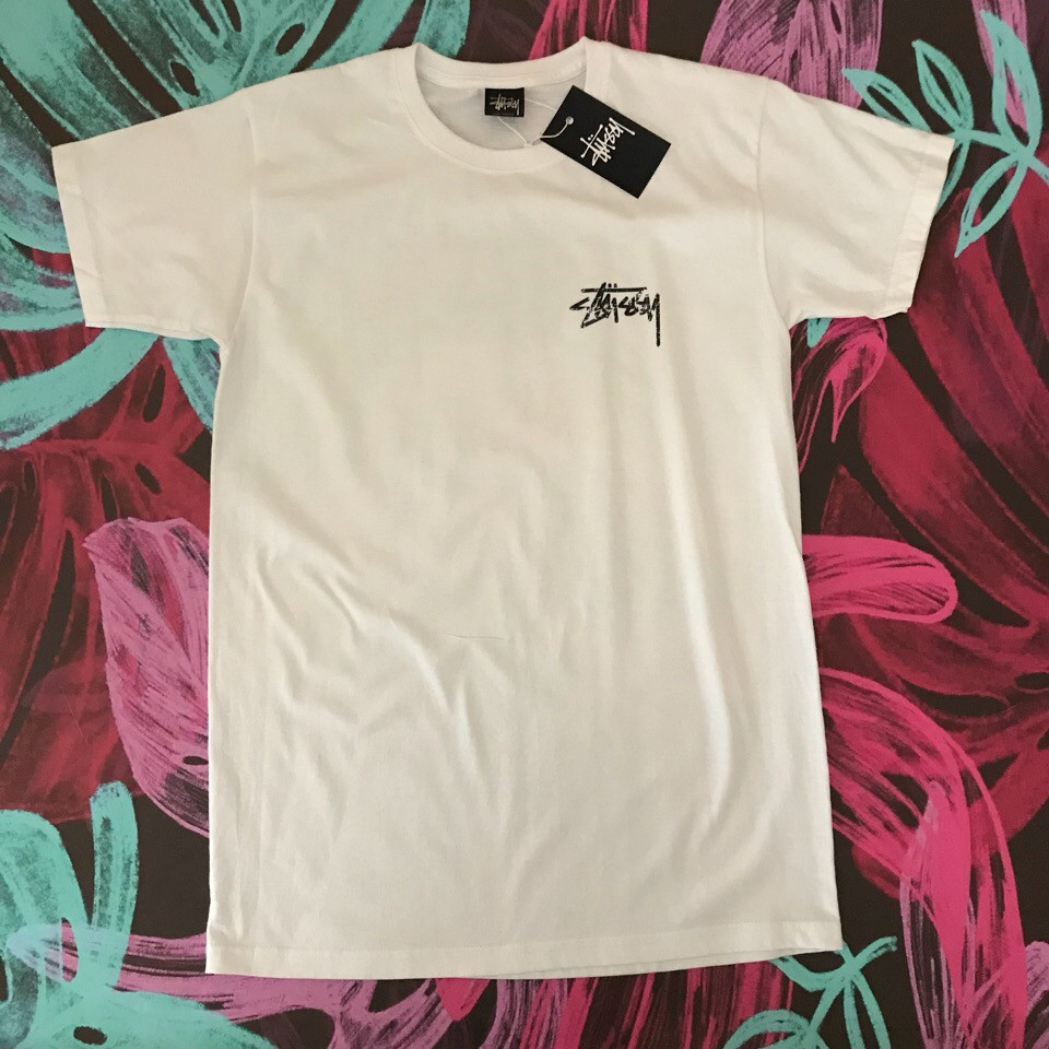 Біла футболка Stussy. Люкс XS