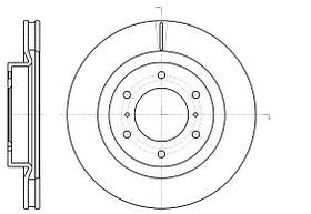 Гальмівний диск передній Mitsubishi Pajero (2007-) Remsa 6110010