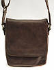 Сумка чоловіча на плече з натуральної шкіри повсякденна міська для документів коричнева, фото 5