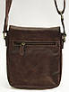 Сумка чоловіча на плече з натуральної шкіри повсякденна міська для документів коричнева, фото 6