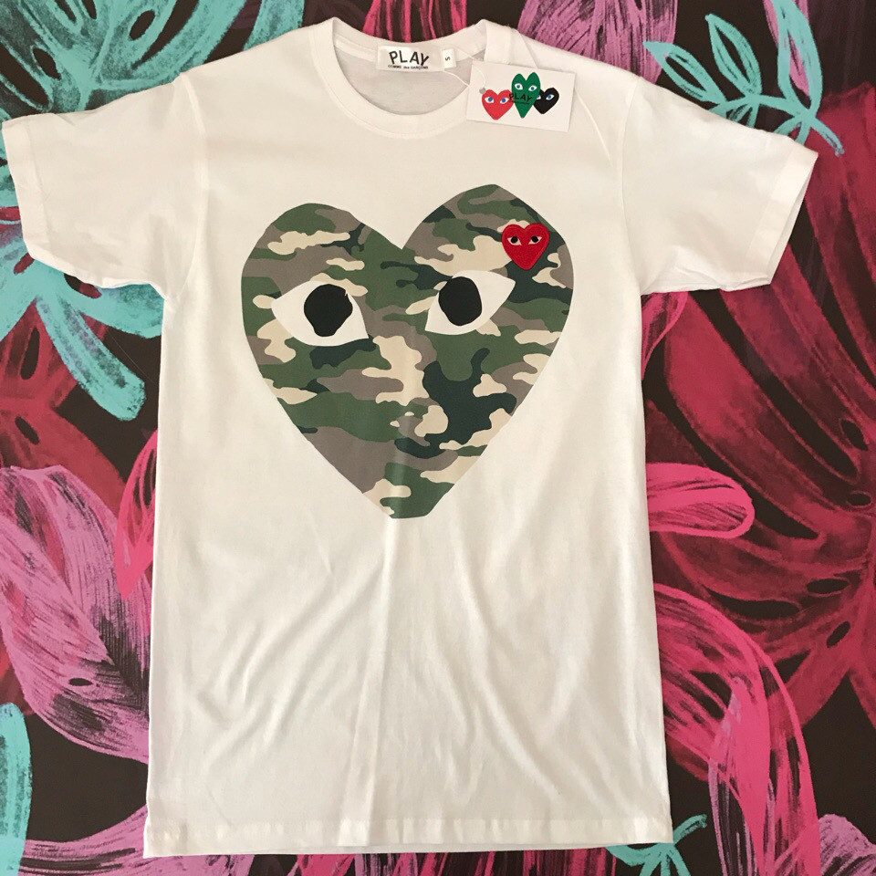 Футболка Comme des Garcons. Нашивка і прінт. люкс якості