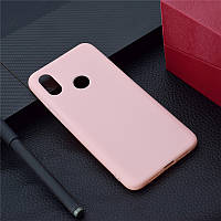 Чехол Xiaomi Mi Max 3 силикон soft touch бампер светло-розовый