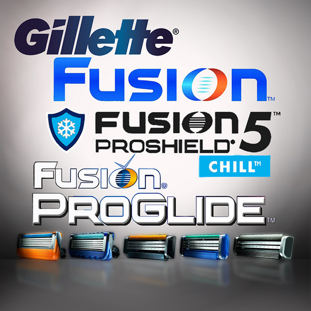 Оригинальные бритвенные лезвия, наборы сменных кассет Gillette Fusion