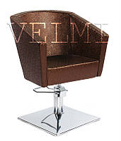 Кресло парикмахерское Polina на гидравлике квадрат выпуклый (Velmi TM)