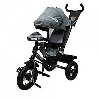 Azimut Crosser One T1 AIR велосипед детский серый трехколесный (надувные колеса) ФАРА