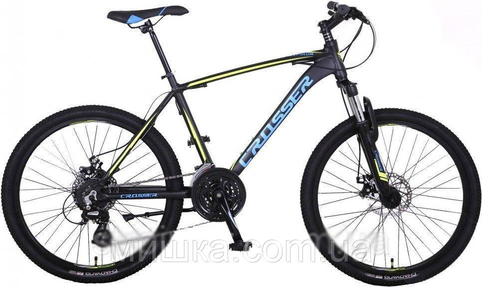 Велосипед алюмінієвий "Crosser Grim" рама 19", колеса 29" гірський, чорний, фото 1
