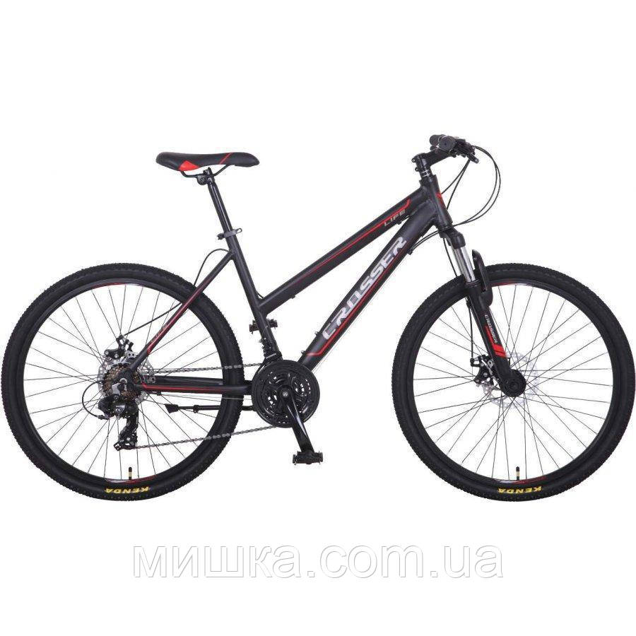 Велосипед Crosser Life-1 New 26" сірий алюмінієвий гірський