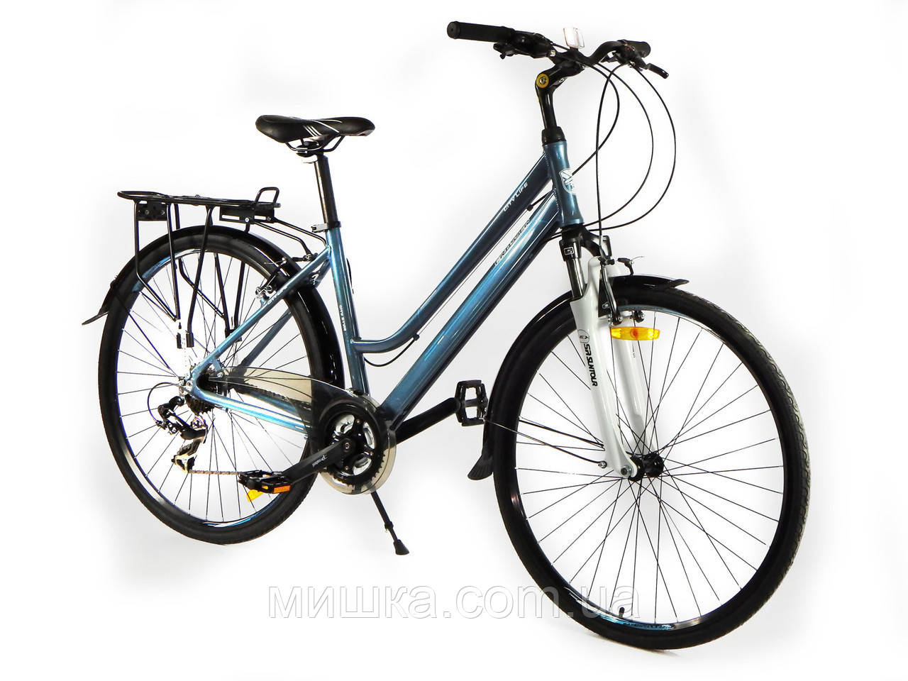 Велосипед Crosser City Life Lady 28" сірий гірський жіночий алюмінієвий, фото 1