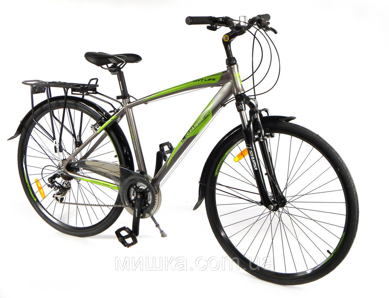 Велосипед Crosser City Life Man 28" сірий гірський алюмінієвий