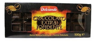 Чорний Шоколад Dolciando Cioccolato Extra Fondente 500г