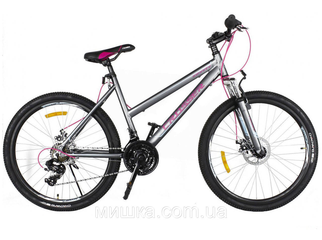 Велосипед гірський алюмінієвий Crosser INFINITY 24" рама 15", сірий, фото 1