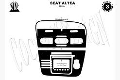 Накладки на торпеду (Маленький комплект) Seat Altea 2004+ (декор панелі Сеат Алтеа)