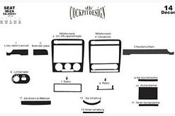Накладки на торпеду Seat Ibiza 2002-2009 (декор панелі Сеат Ібіца)