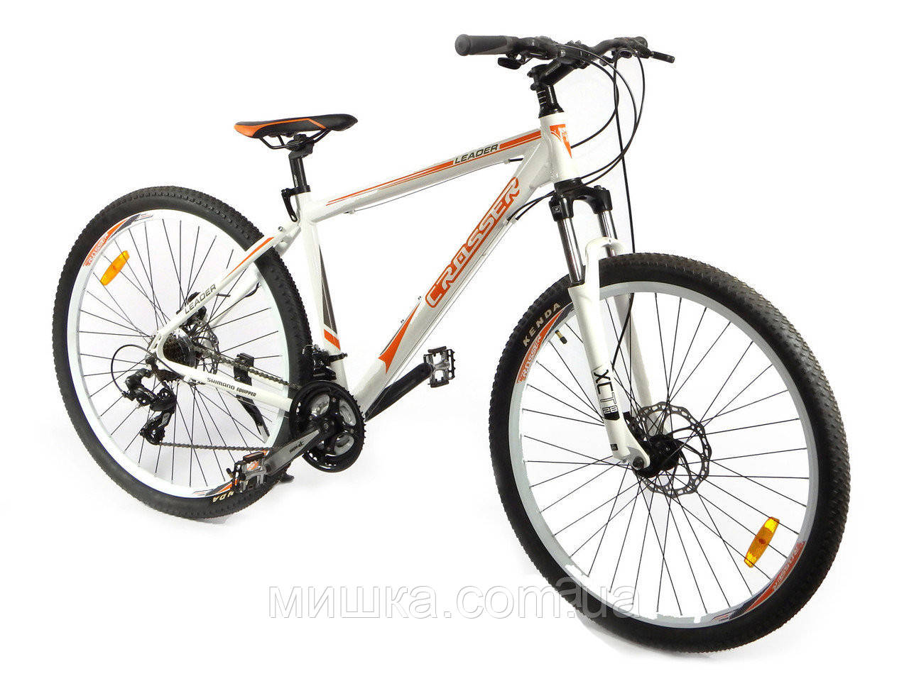 Велосипед Crosser Leader*19 29" біло-жовтогарячий гірський алюмінієвий , фото 1