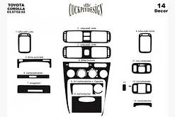 Накладки на торпеду Toyota Corolla 1998-2002 (декор панелі Тойота Корола)