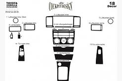 Накладки на торпеду Toyota Corolla 2002-2004 (декор панелі Тойота Корола)