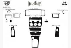 Накладки на торпеду Toyota Corolla 2004-2007 (декор панелі Тойота Корола)