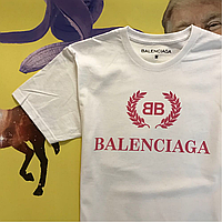 Топовая, белая футболка Balenciaga. Мужская и женская. Топовые бирки. XS