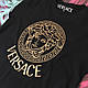 Чорна футболка Versace Gold. Люкс, фото 3