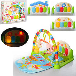 Розвивальний килимок 820*520 мм для немовляти з піаніно та м'якими іграшками 698-51-52-53A