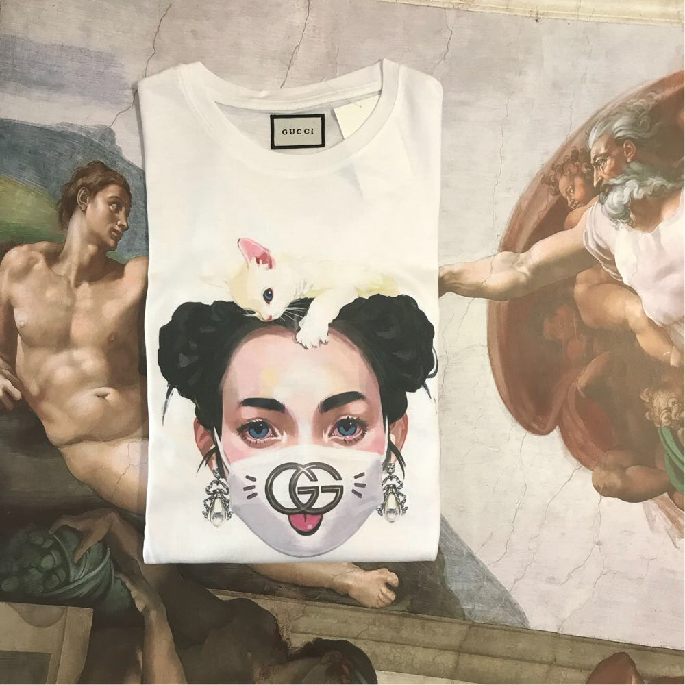 Футболка Gucci біла. Якість на висоті. бірка