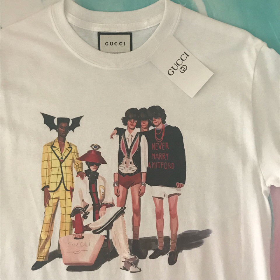 Біла футболка Gucci fashion boys. бірка XS