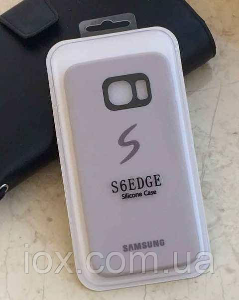 Чохол-накладка Silicon Case для Samsung Galaxy S6 Edge G925 Бежевий