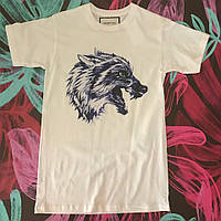 Футболка Gucci Wolf. Яркий принт. Люкс XS