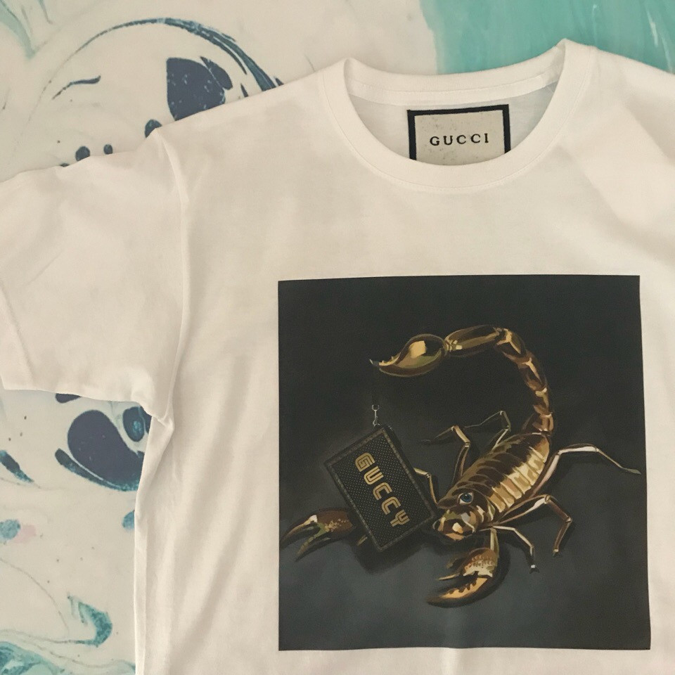 Футболка біла Gucci Scorpion. Люкс XS