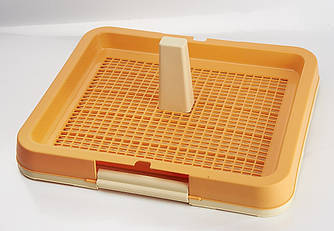 Туалет для собак дрібних порід і цуценят із решіткою, 48,3х40,3х4 см